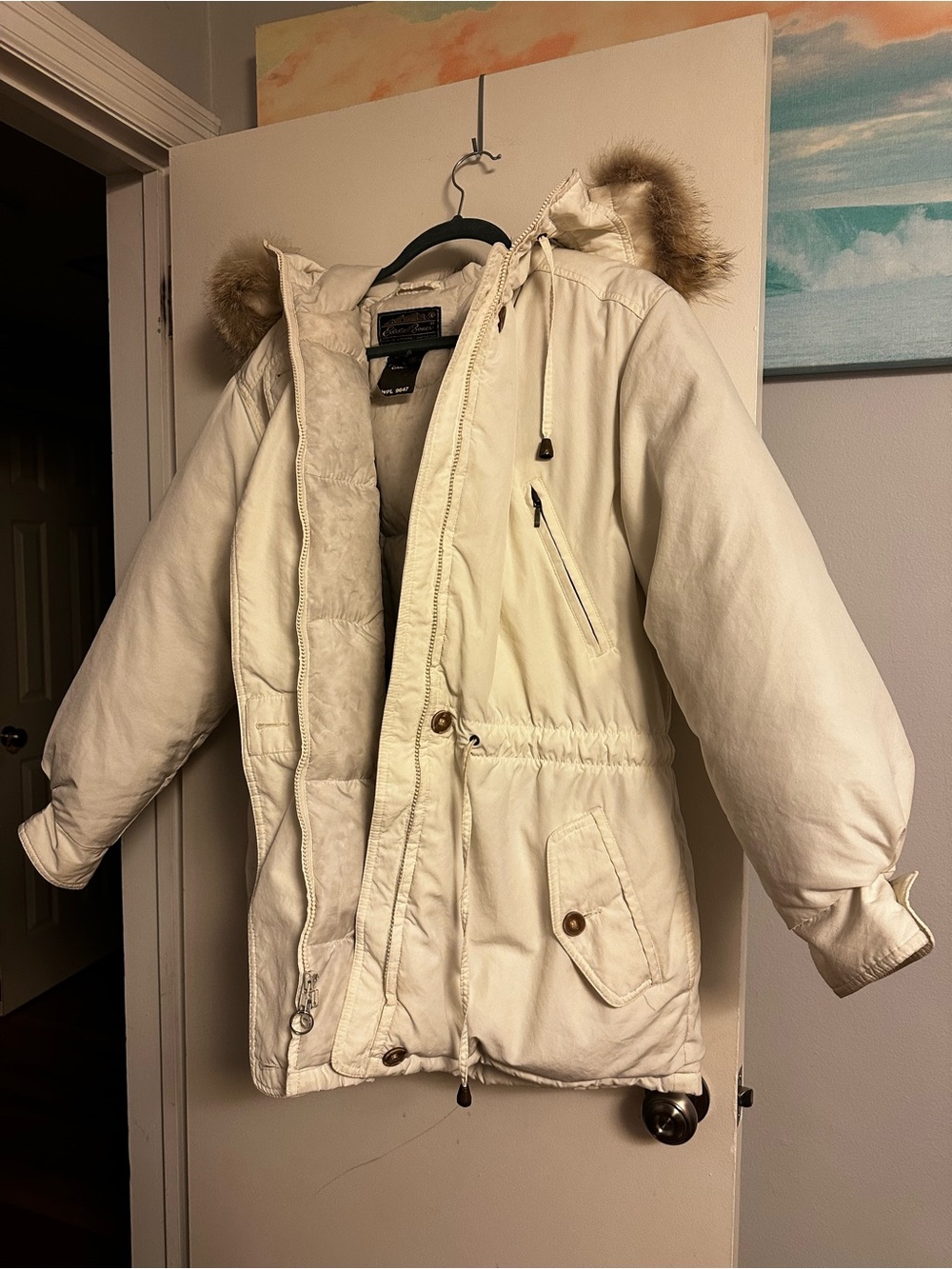 Vintage Eddie Bauer Hooded Parka Jacket with Fur Trim